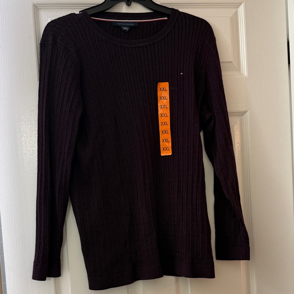 Tommy Hilfiger Plum Ribbed Sweater